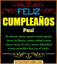 GIF Frases de Cumpleaños Paul
